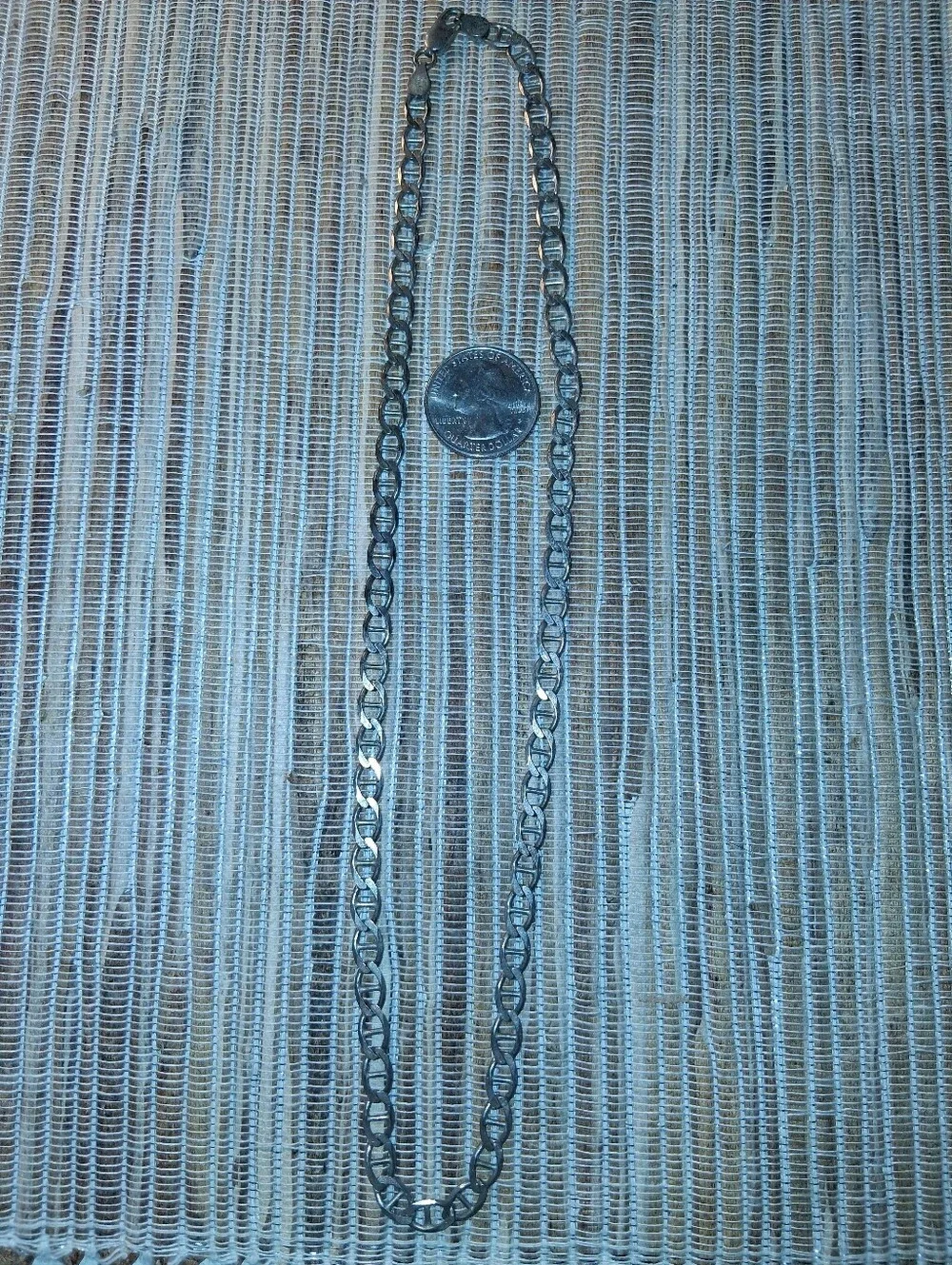 Vintage Italian 925 Sterling Silver Anchor Link Chain Classic 20” Necklace